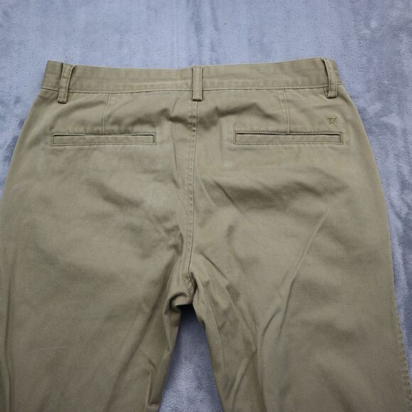 Haggar Pants Mens 30 Beige Khakis Straight Slim Fit Stretch Slash Pocket Button - Picture 15 of 16
